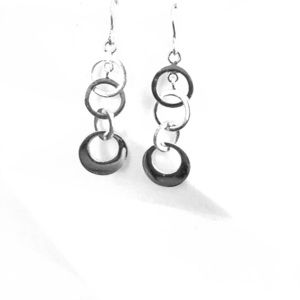 Sterling silver dangle earrings
